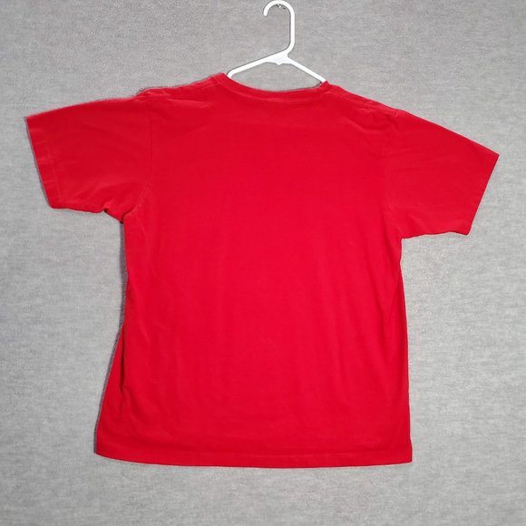 Good F*cker Men Shirt Large Red Graphic Print Parody Short Sleeve Crew Neck Tee - Picture 5 of 8